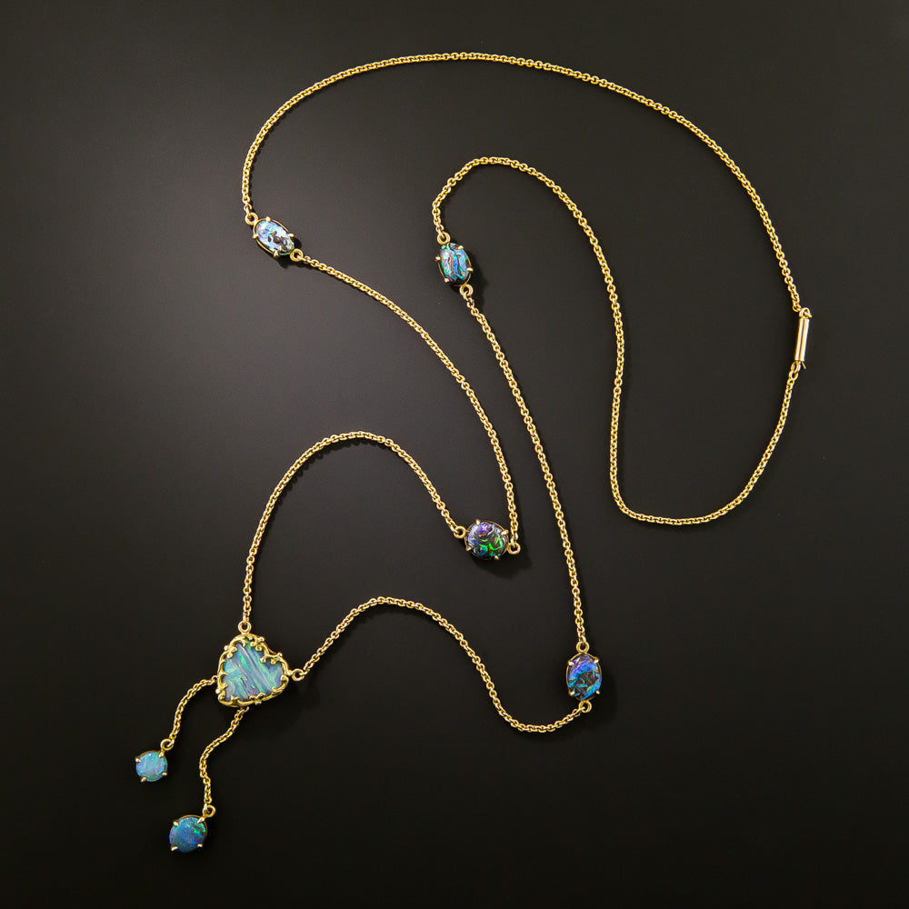 Art Nouveau Opal Négligée Necklace - 3