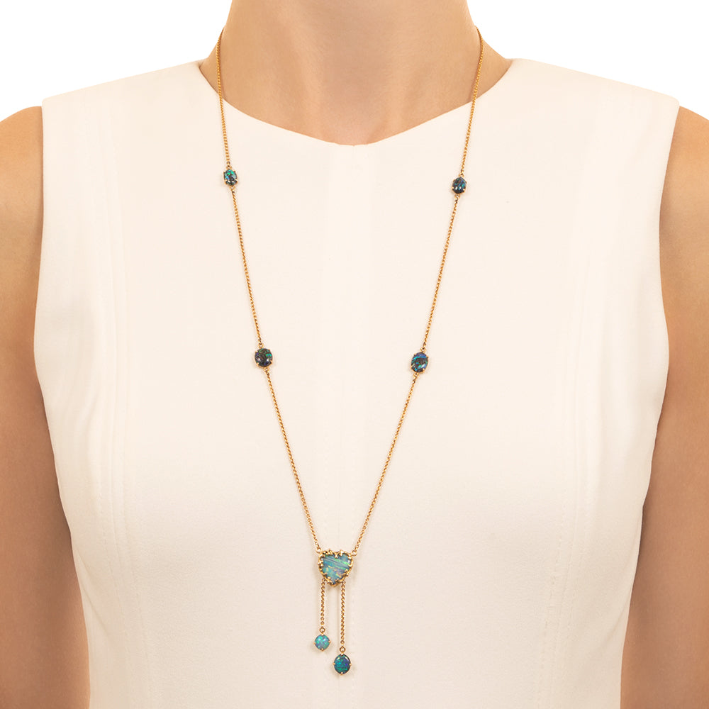 Art Nouveau Opal Négligée Necklace - 6