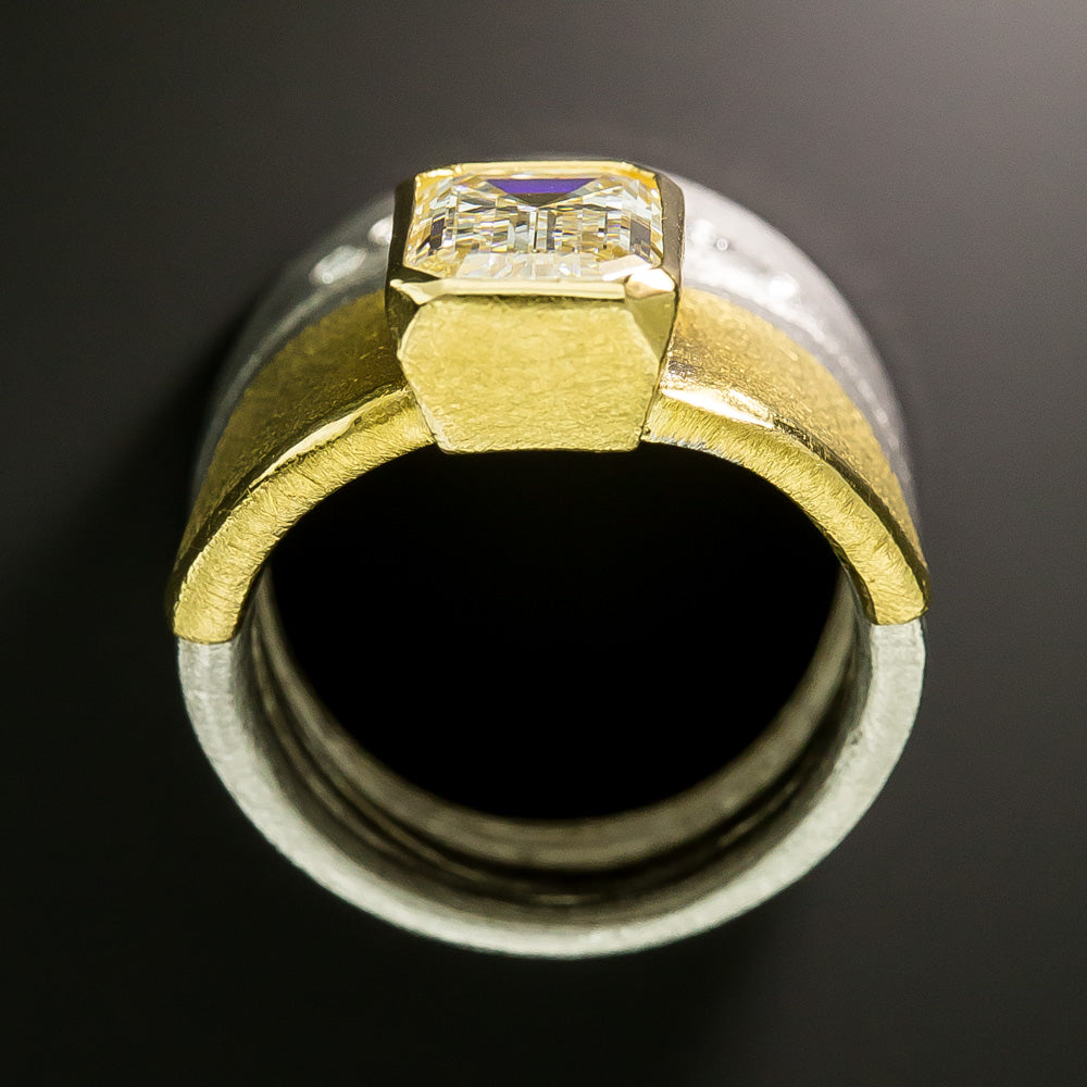 Atelier Zobel 3.47 Carat Emerald Cut Diamond Ring by Peter Schmid - GIA F VS2 - 6