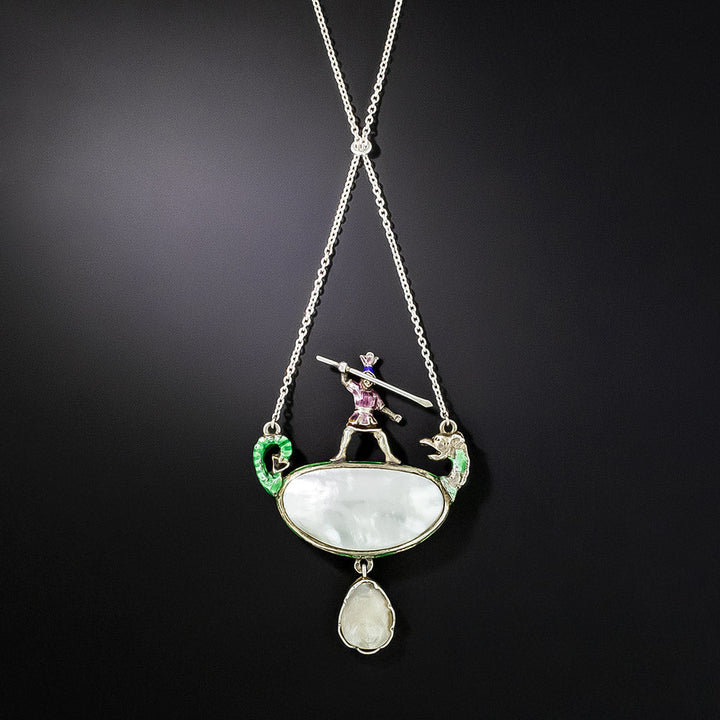Austro-Hungarian St. George And Dragon Necklace