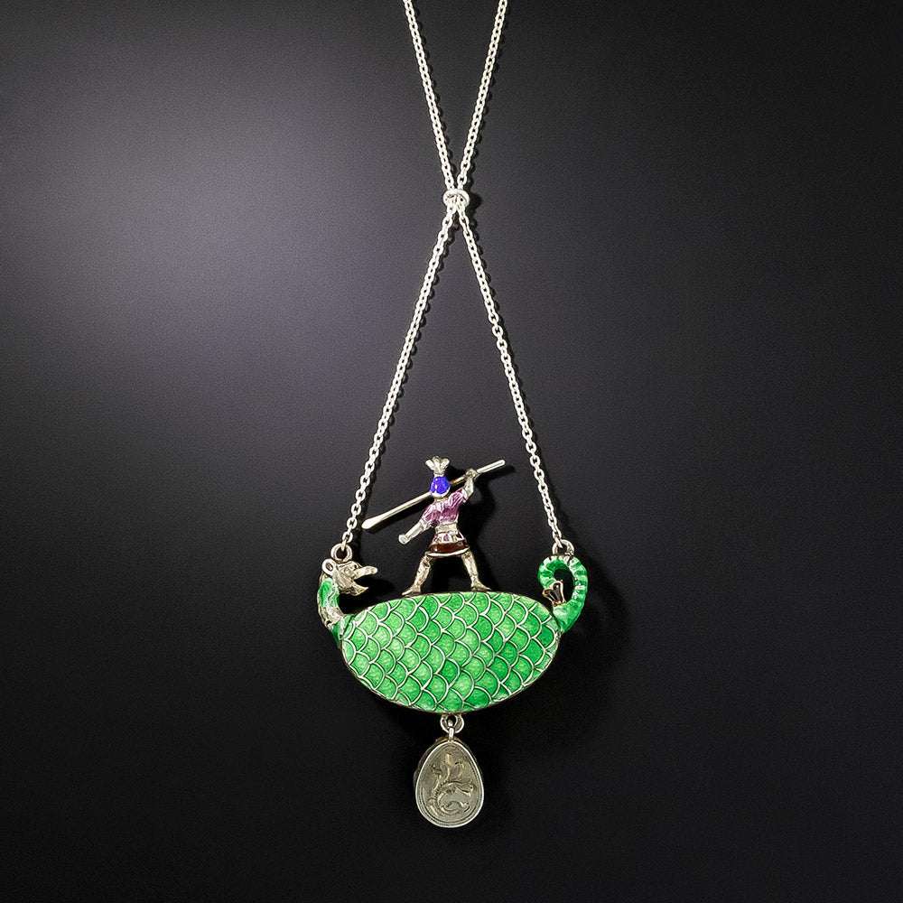Austro-Hungarian St. George And Dragon Necklace - 3