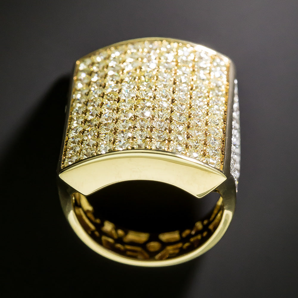 Big, Bold Estate Pavé Diamond 18K Ring, 5.06 Carats - 5