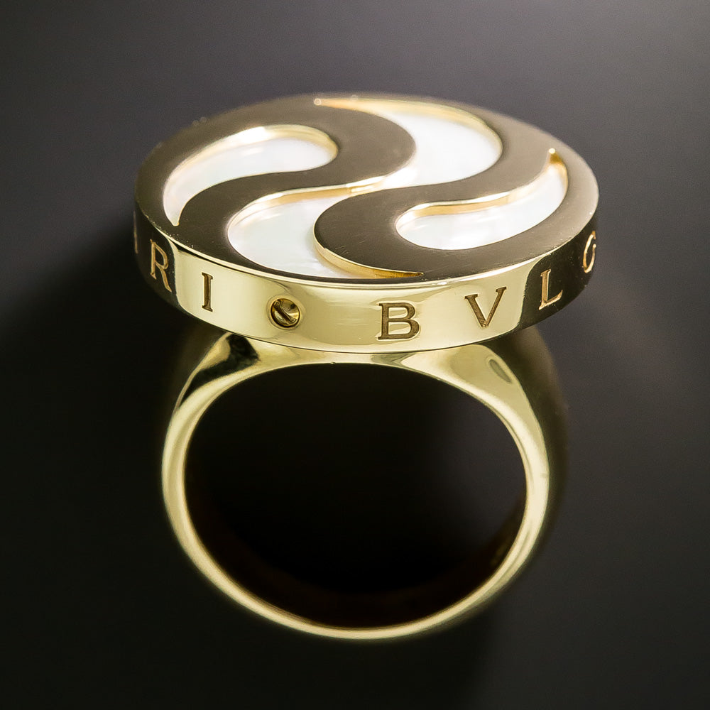 Bulgari Mother-of-Pearl Spinner Ring - 4