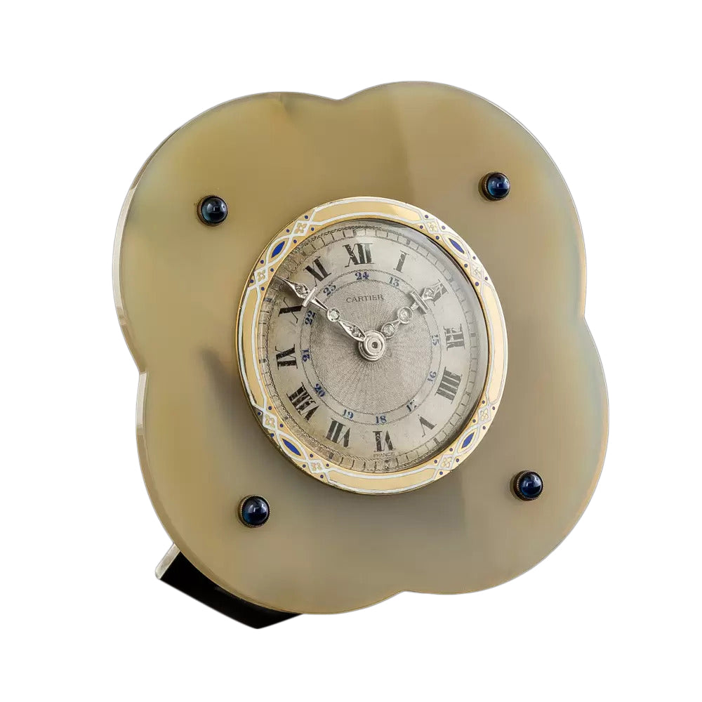 Cartier Art Deco Agate Table Clock - 2
