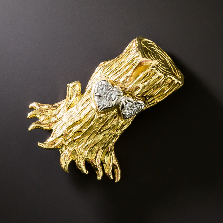 Cartier by Aldo Cipullo 18K Diamond Tree Trunk Brooch