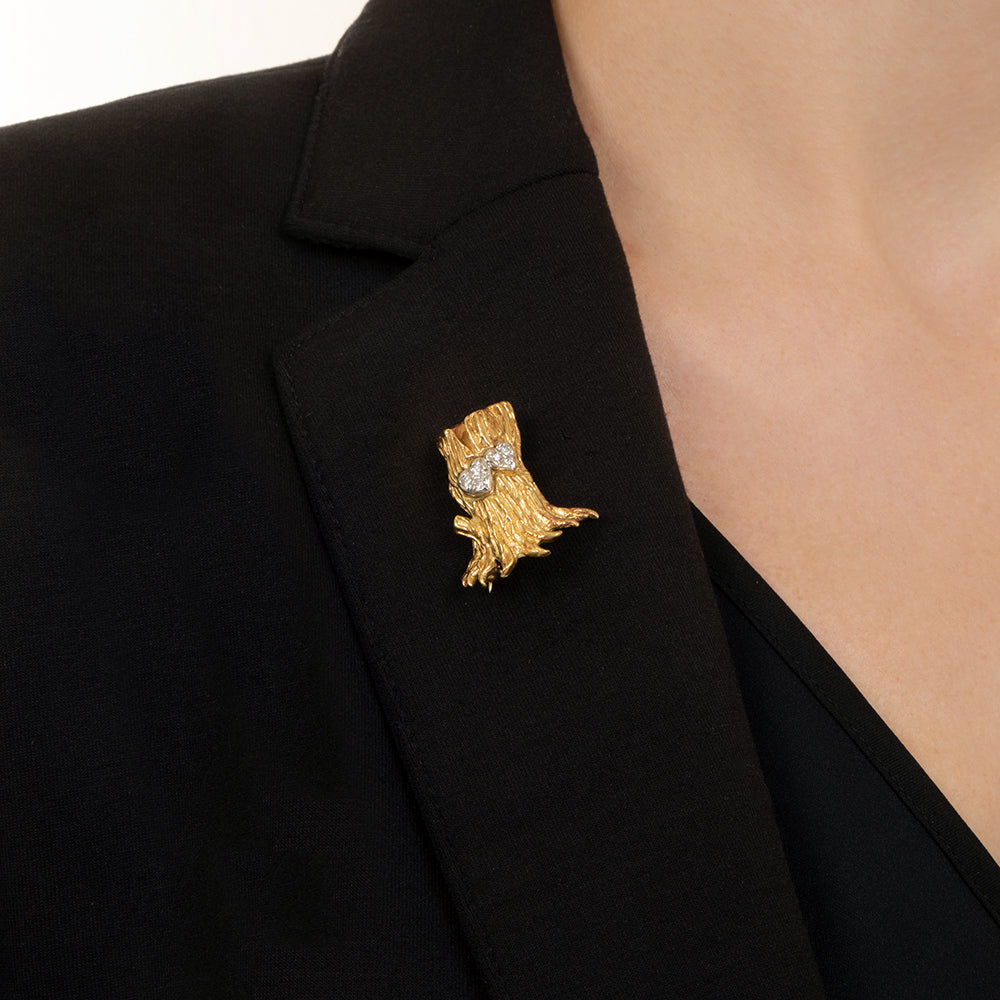 Cartier by Aldo Cipullo 18K Diamond Tree Trunk Brooch - 6