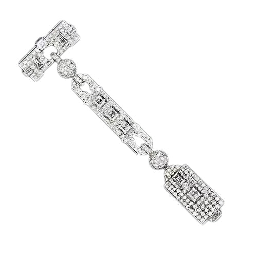 Charlton Art Deco French Diamond Lapel Watch - 7