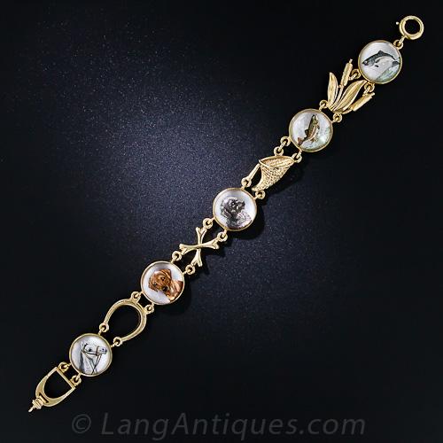 Circa 1900 Sporting Life Essex Crystal Bracelet - 1