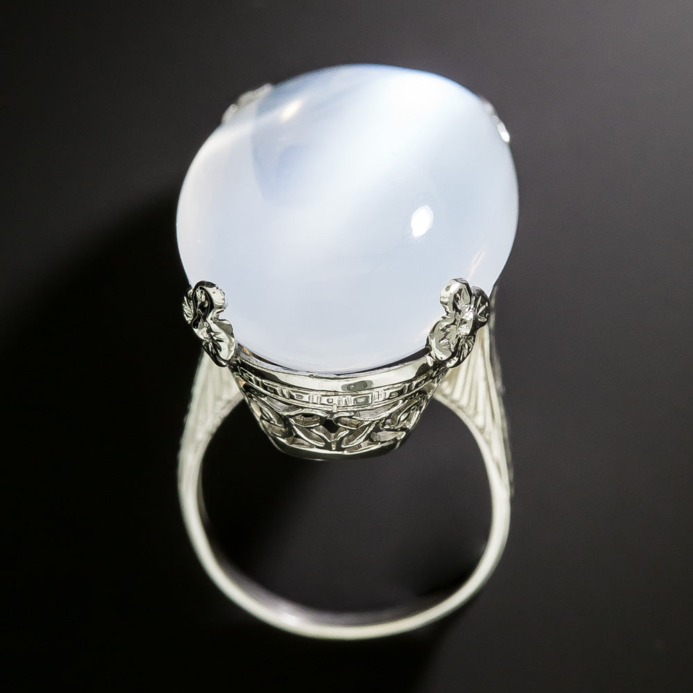 Colossal Art Deco Moonstone Ring - 4