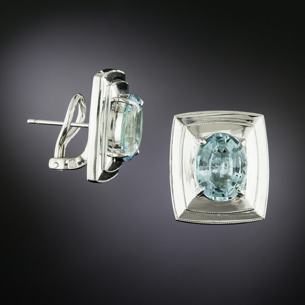Contemporary Aquamarine Earrings  - 3