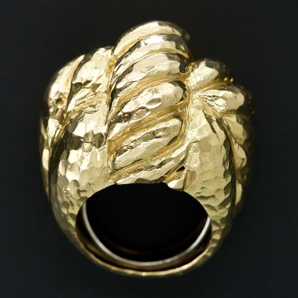 David Webb 18K Hammered Knot Ring - 11