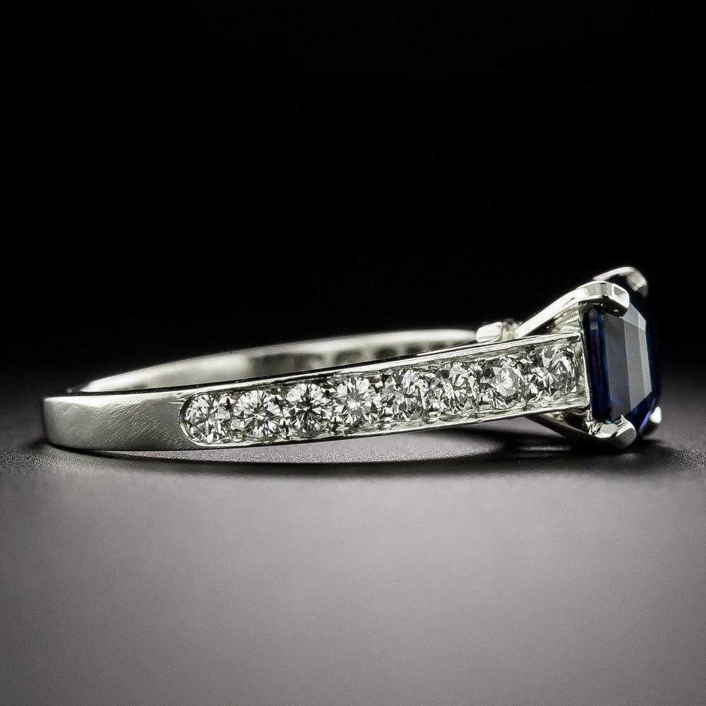 De Beers 2.03 Carat Sapphire and Diamond Ring - 4