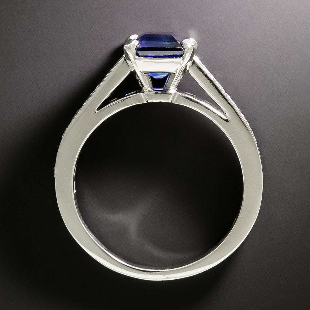 De Beers 2.03 Carat Sapphire and Diamond Ring - 5