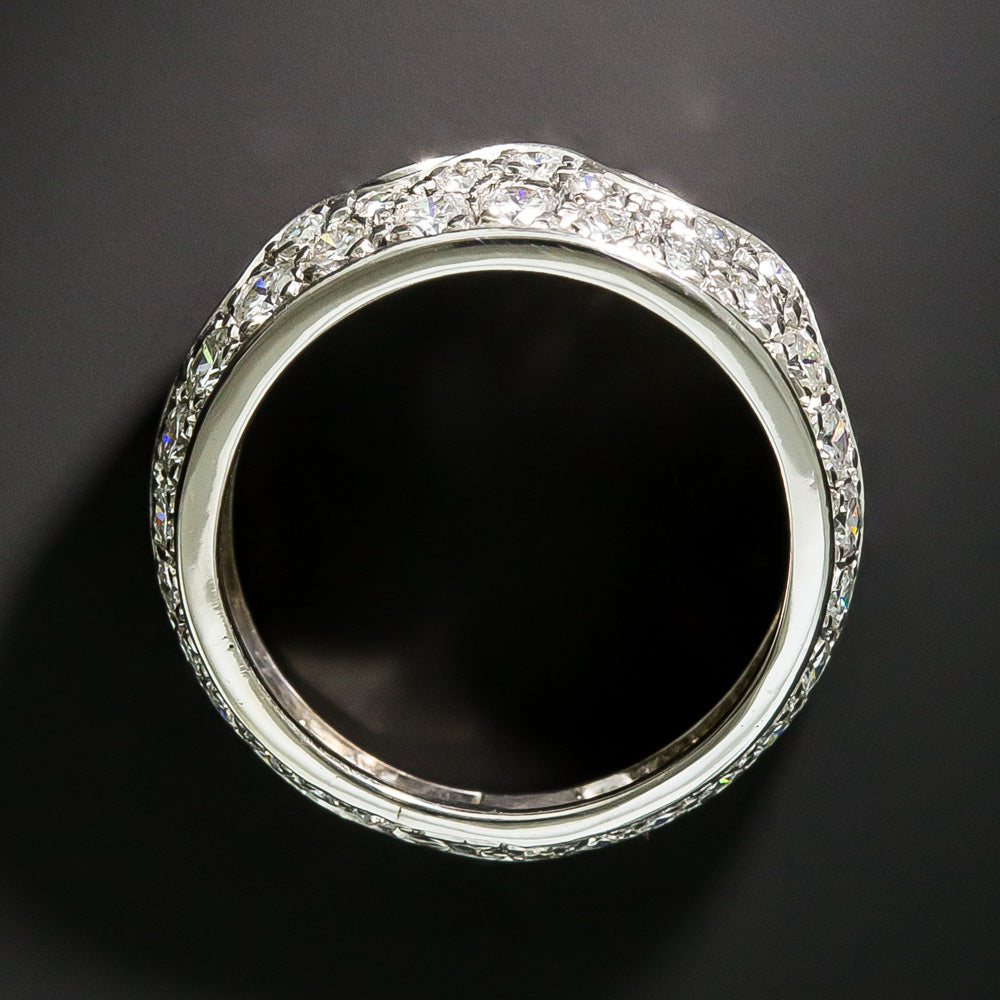 Diamond Wave Band Ring, Size 5 1/2 - 3