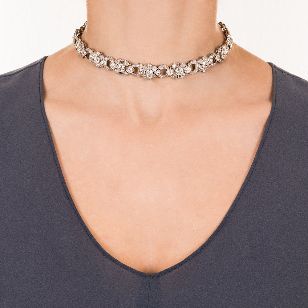 Early-Art Deco Bracelets and Choker Necklace   - 11