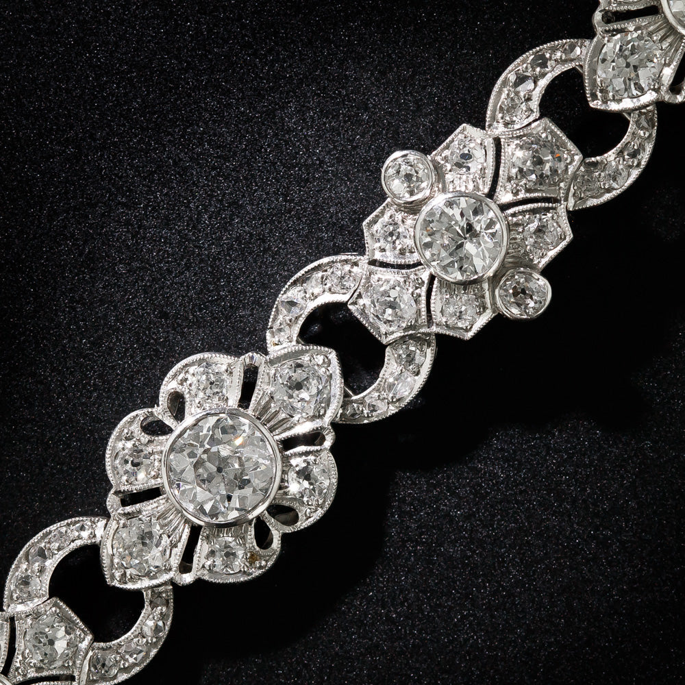 Early-Art Deco Bracelets and Choker Necklace   - 12