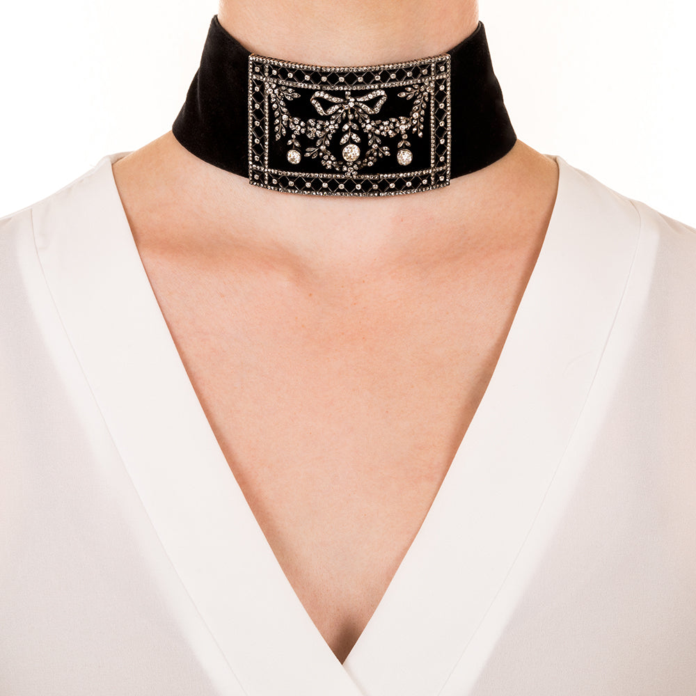 Early Edwardian Diamond Stomacher/Choker - 10