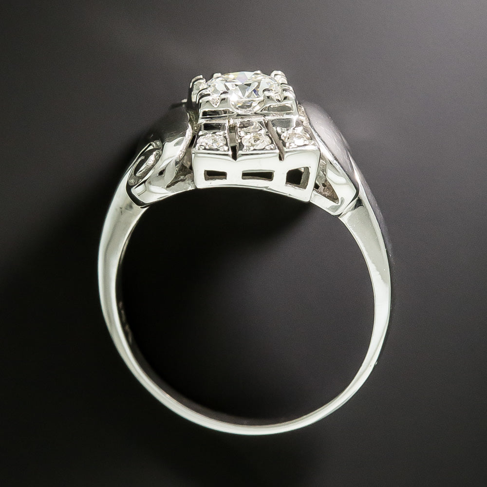 Early-Retro .55 Carat Diamond Scroll Ring - 4
