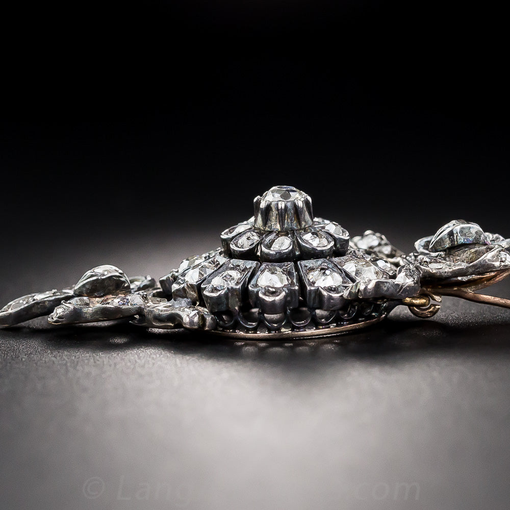 Victorian Diamond Bow Motif Pendant Necklace - 6