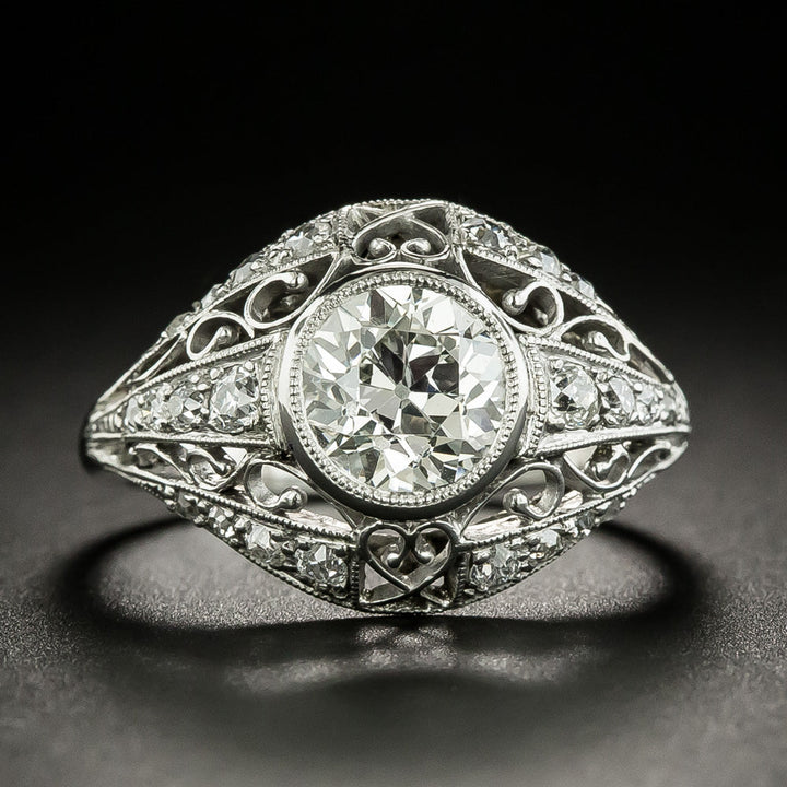 Edwardian 1.35 Carat Diamond Engagement Ring, Size 6 1/4