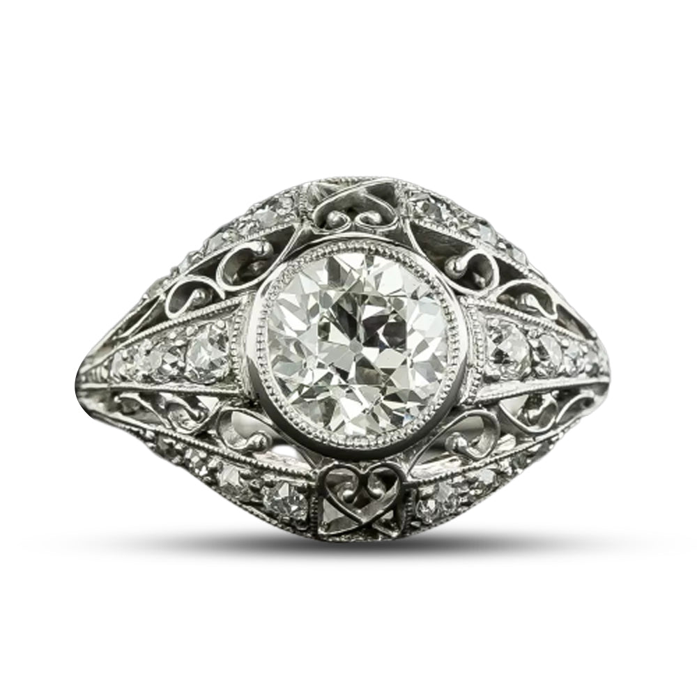 Edwardian 1.35 Carat Diamond Engagement Ring, Size 6 1/4 - 4