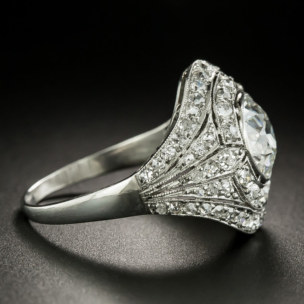 Edwardian 1.81 Carat Diamond Engagement Ring - GIA F SI1 - 3