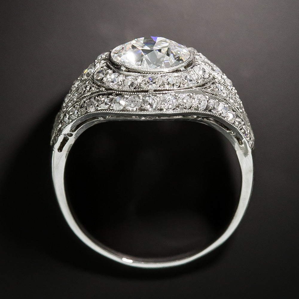 Edwardian 1.81 Carat Diamond Engagement Ring - GIA F SI1 - 4
