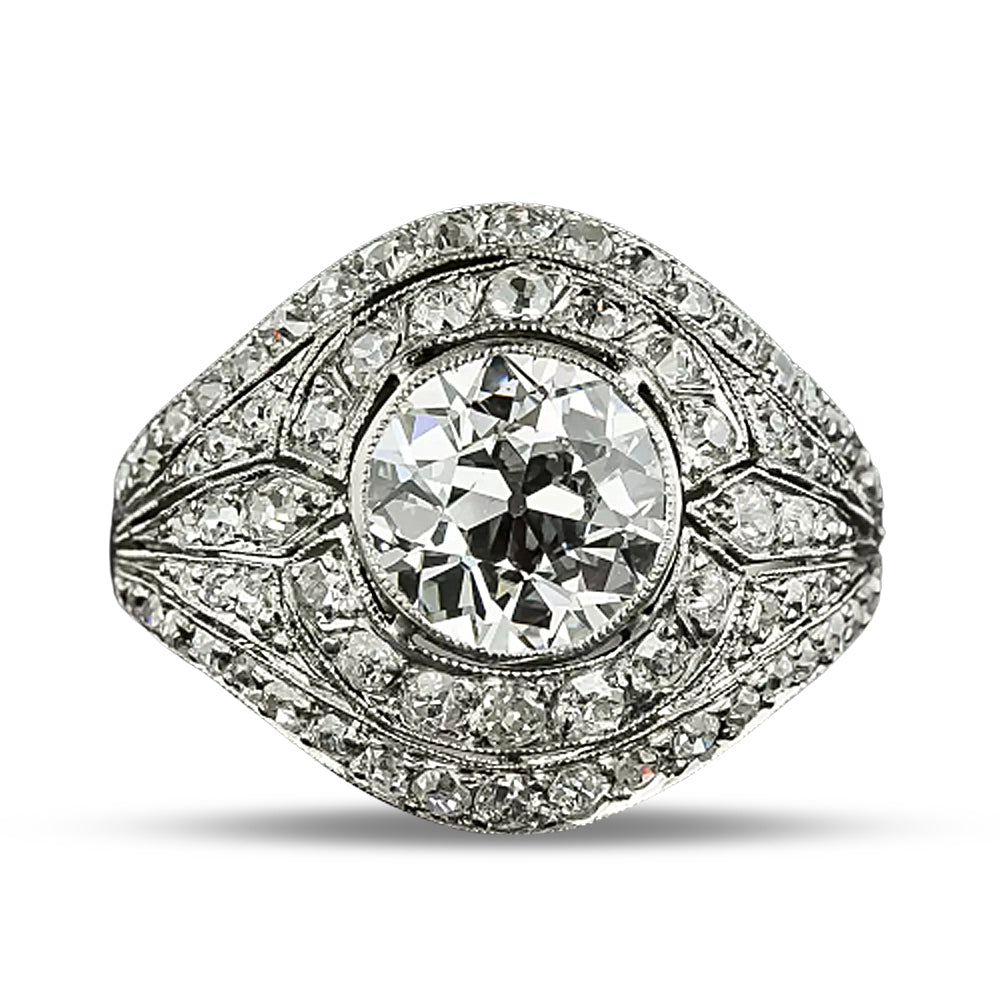 Edwardian 1.81 Carat Diamond Engagement Ring - GIA F SI1 - 5