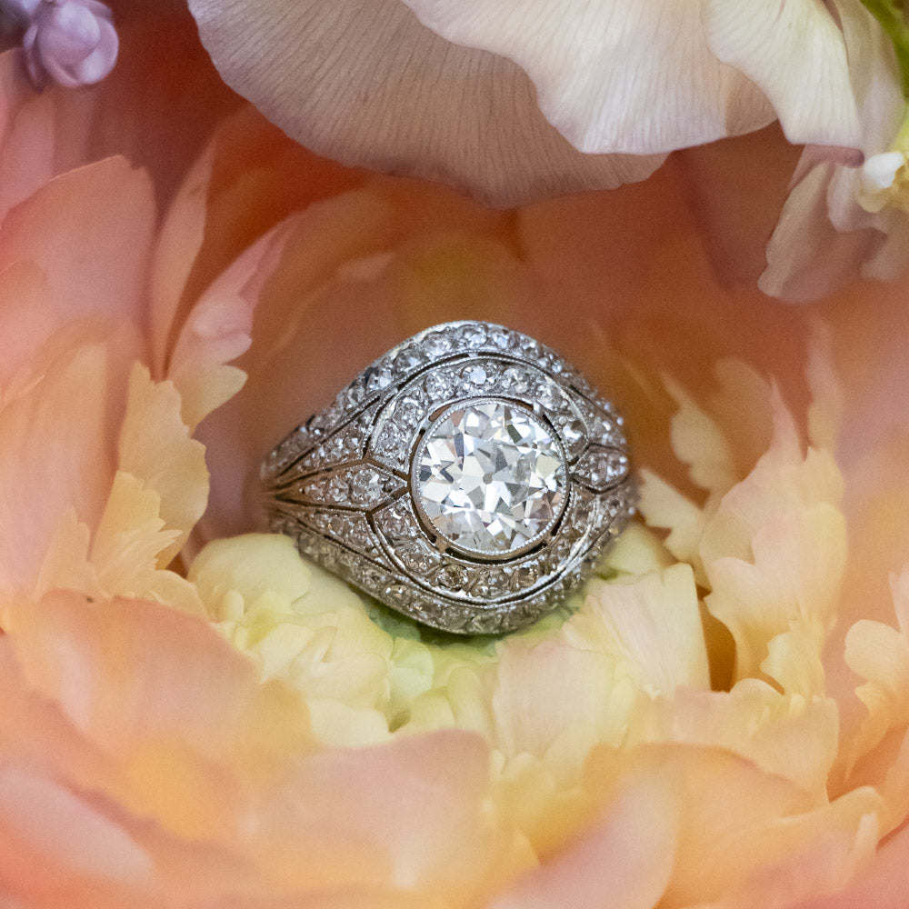 Edwardian 1.81 Carat Diamond Engagement Ring - GIA F SI1 - 8