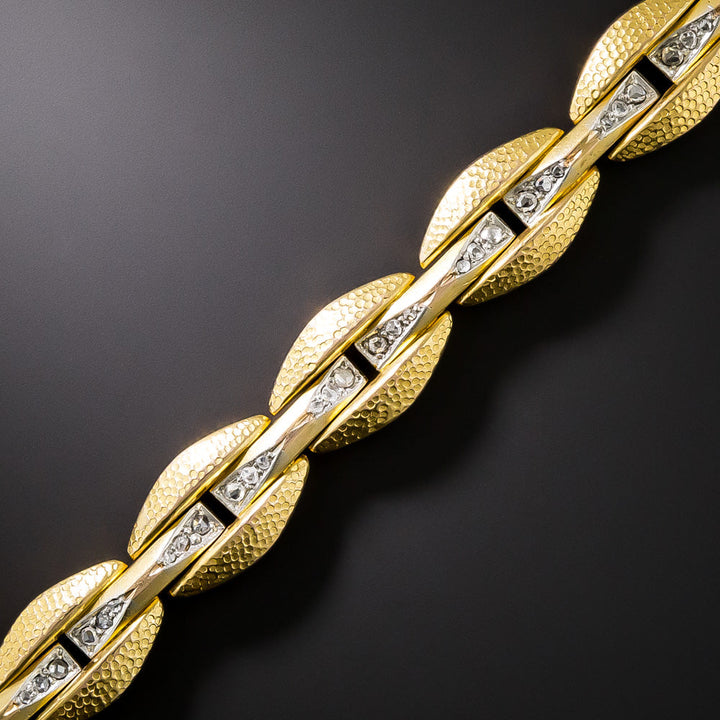 Edwardian 18K Rose-Cut Diamond Bracelet