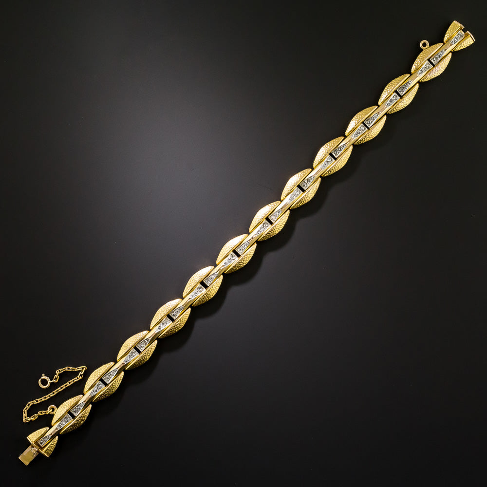 Edwardian 18K Rose-Cut Diamond Bracelet - 4