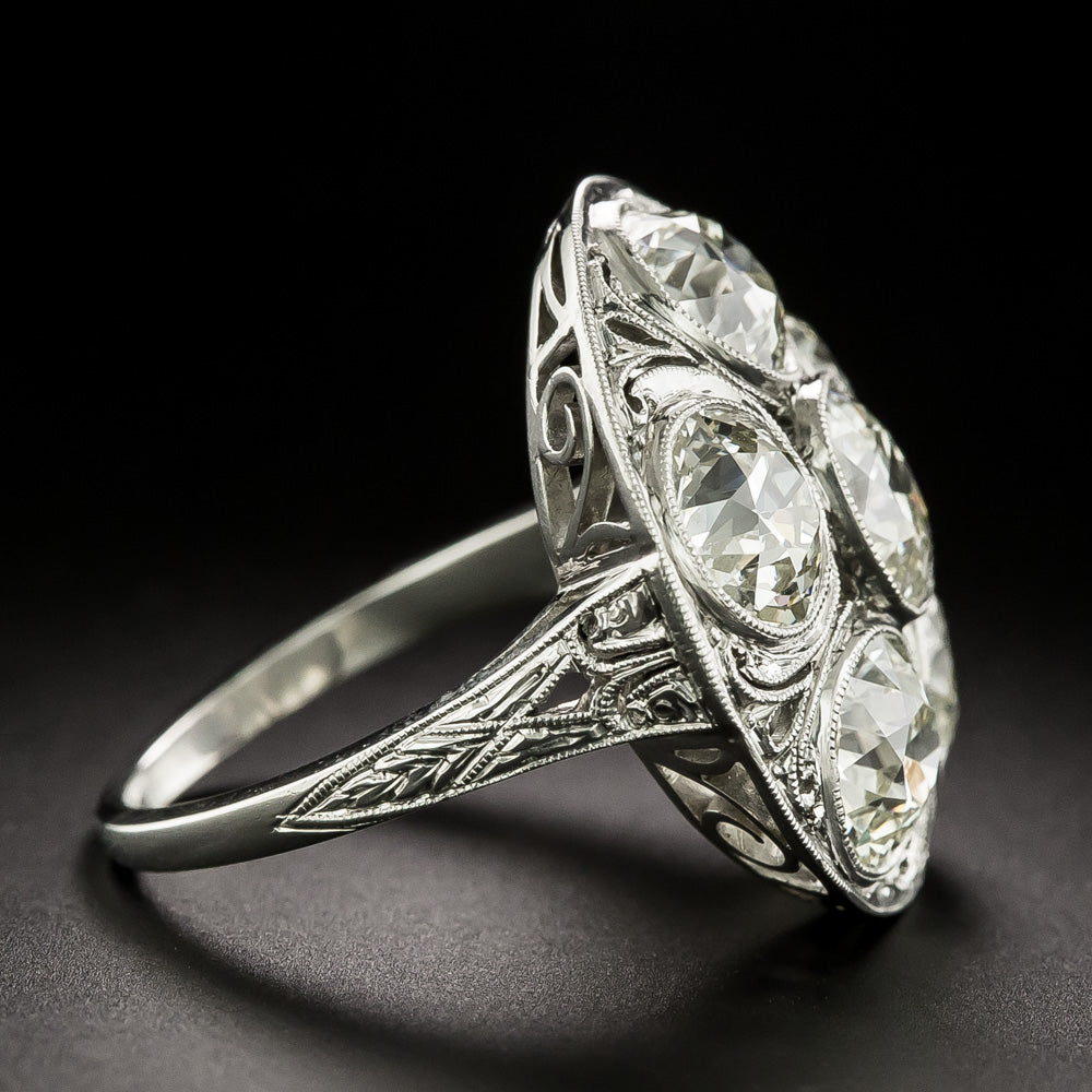 Edwardian 6.04 Carat Diamond Ring by Byard Brogan - GIA - 4