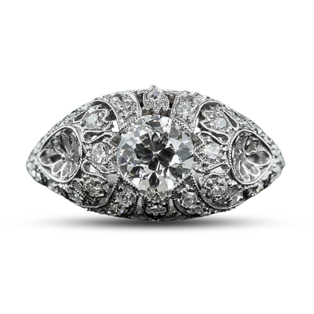 Edwardian .75 Carat Diamond Engagement Ring, Size 5 1/4 - 5
