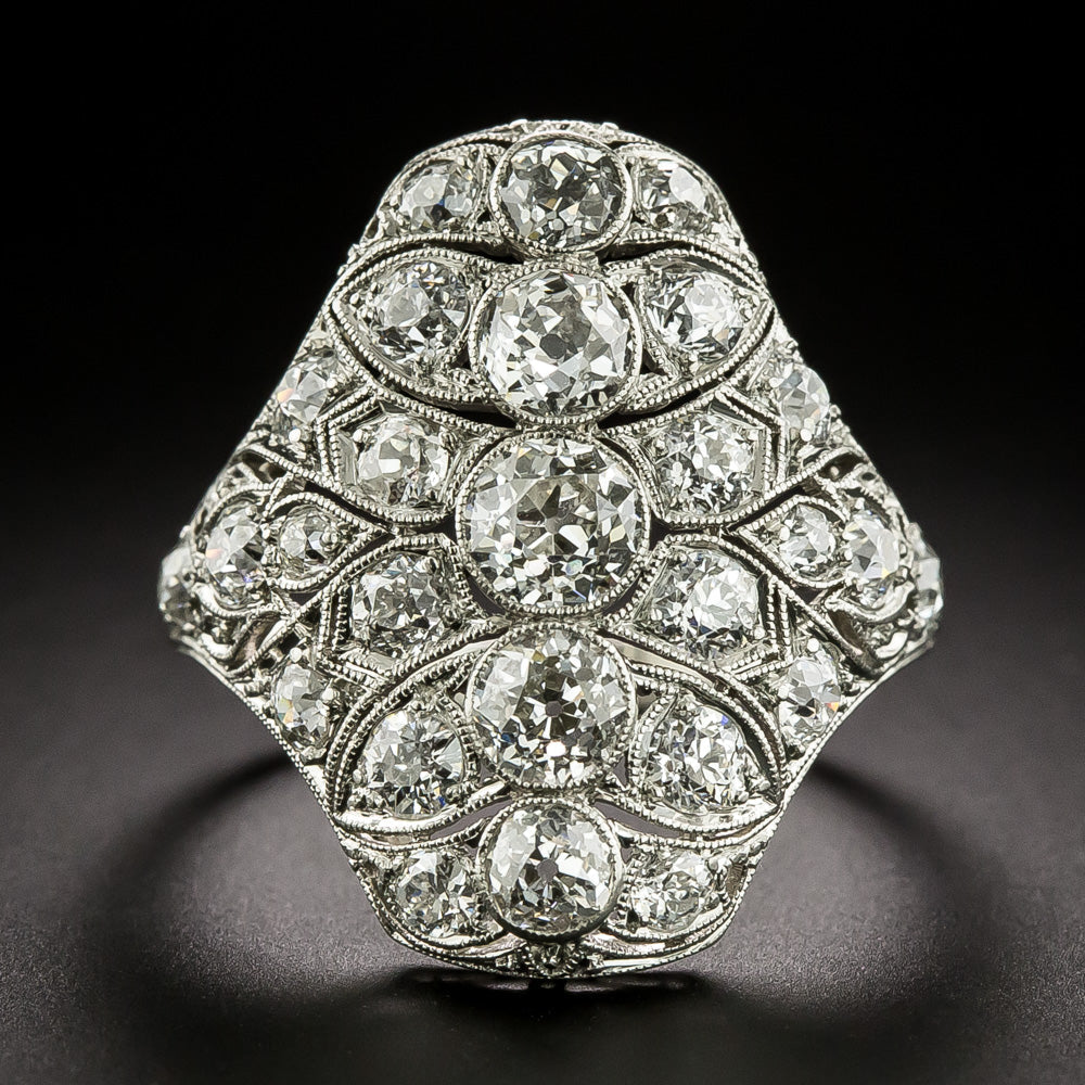 Edwardian/Art Deco Diamond Dinner Ring - 3