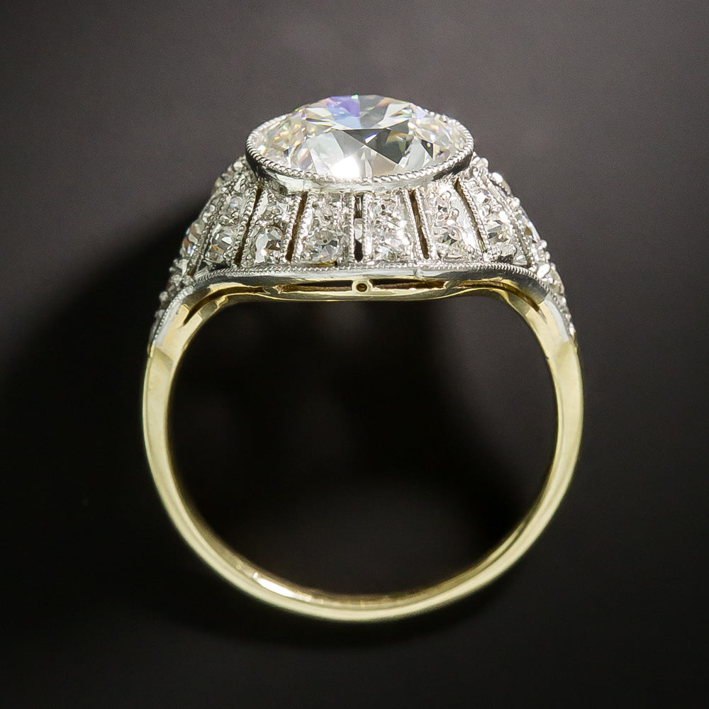 Edwardian/Deco 2.90 Carat Diamond Engagement Ring - GIA G VS1 - 5