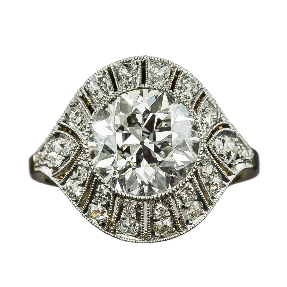 Edwardian/Deco 2.90 Carat Diamond Engagement Ring - GIA G VS1 - 5