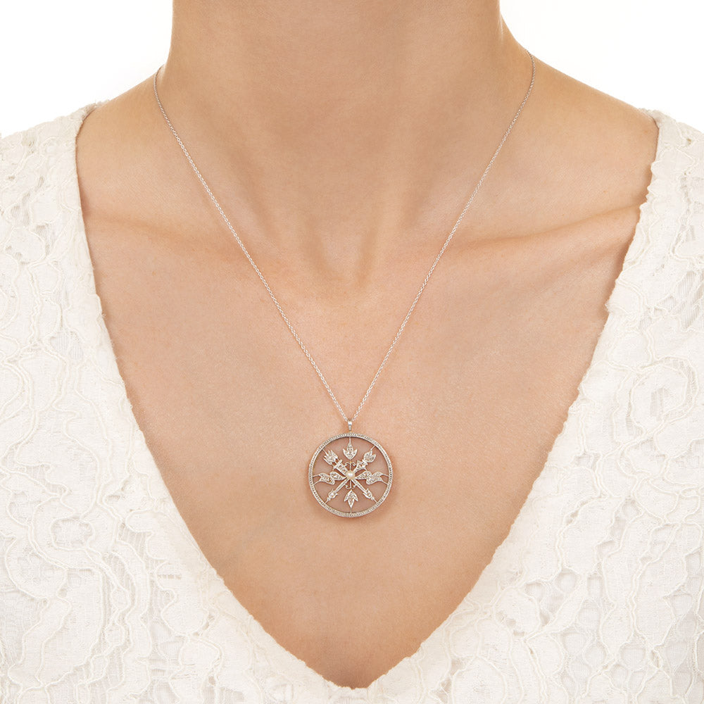 Edwardian Diamond and Natural Pearl Pendant - 3