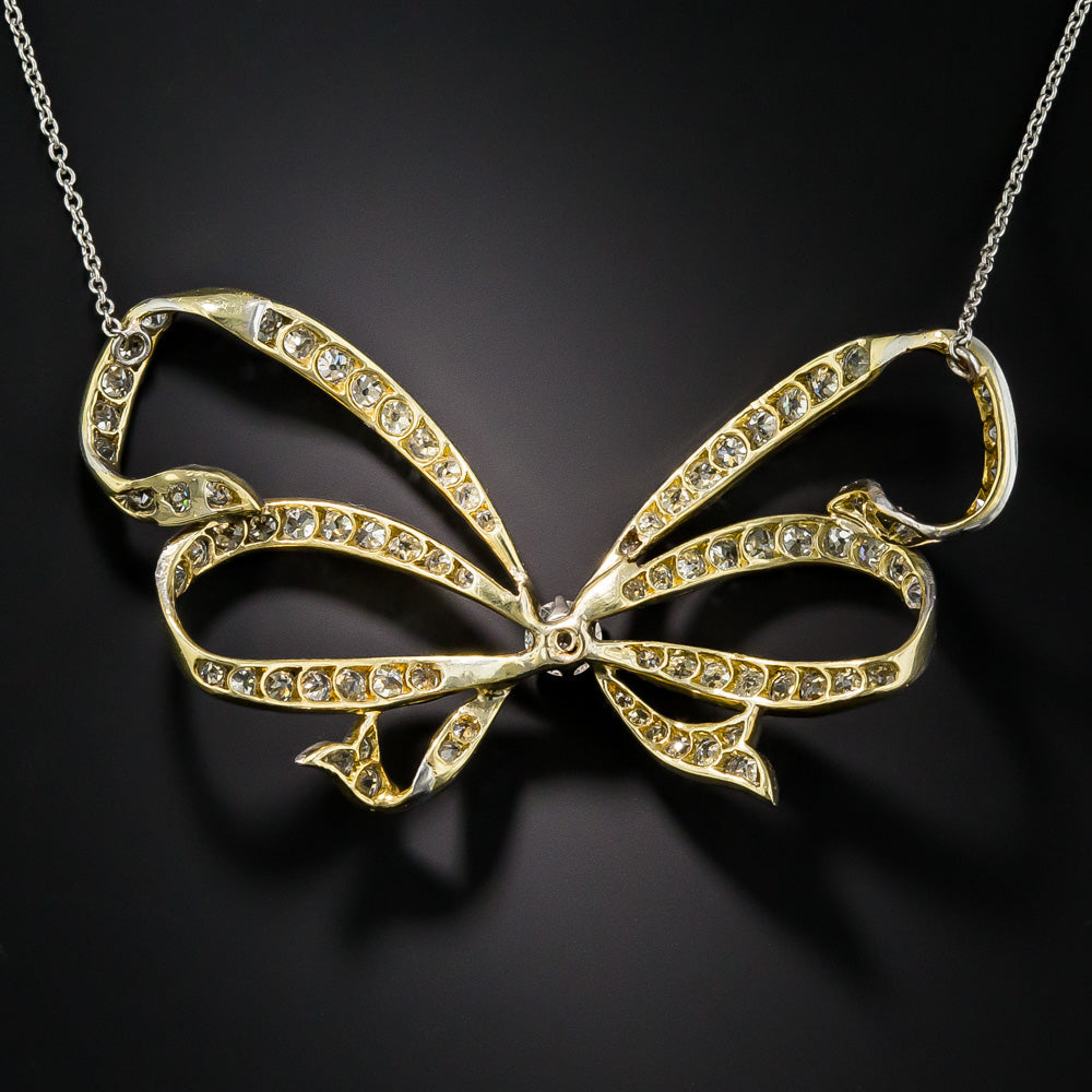 Edwardian Diamond Bow Necklace - 6