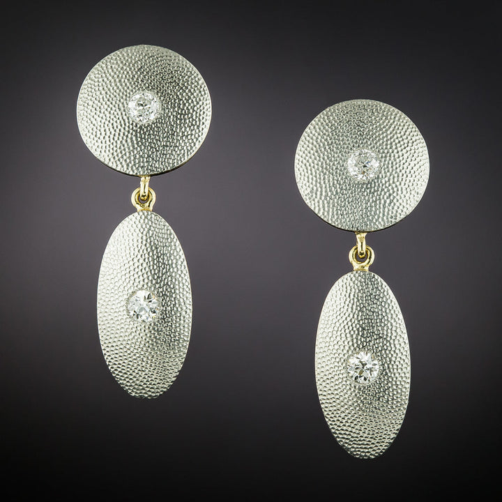 Edwardian Diamond Dangle Earrings