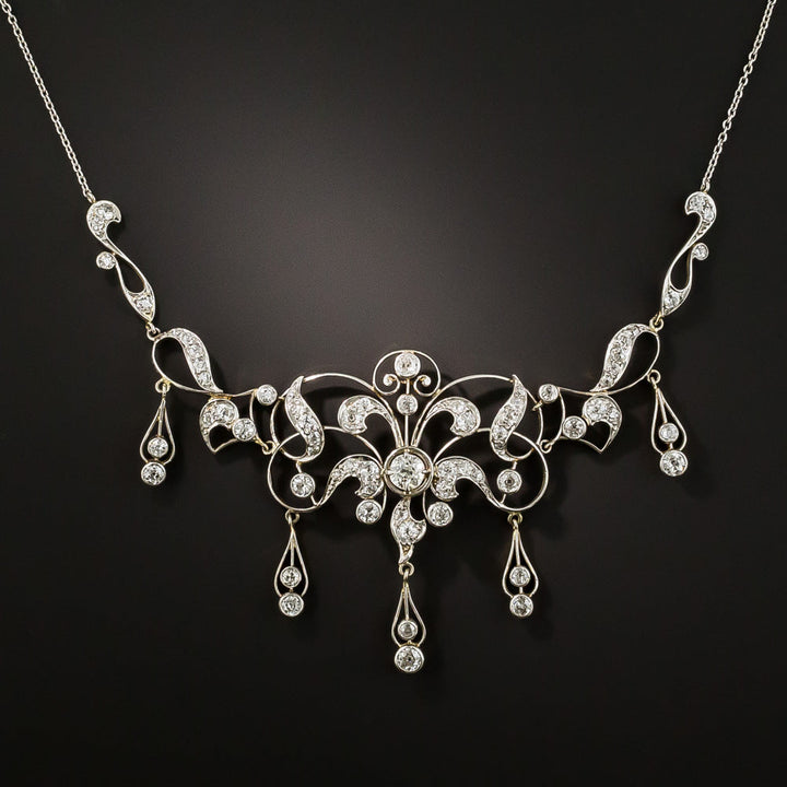 Edwardian Diamond Drop Necklace