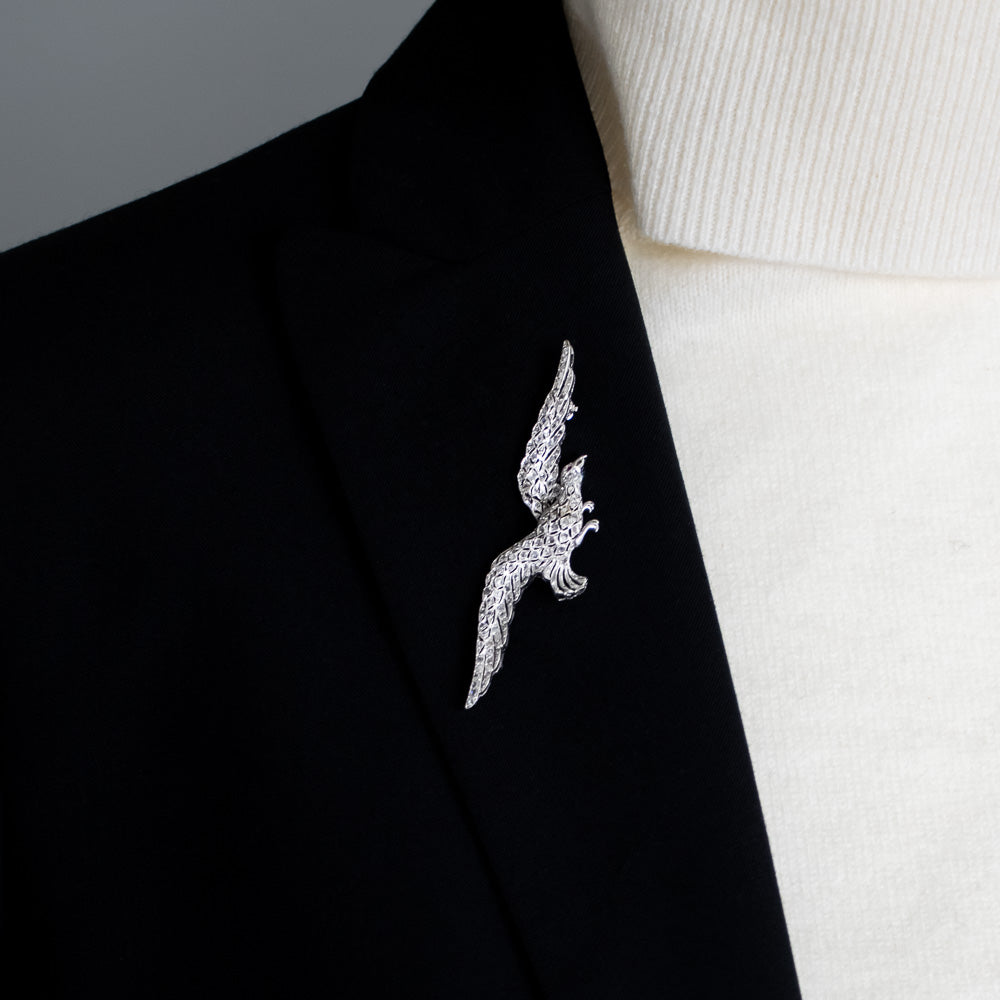 Edwardian Diamond Eagle Brooch - 4
