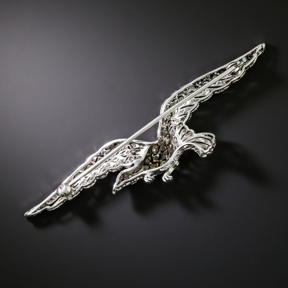 Edwardian Diamond Eagle Brooch - 2
