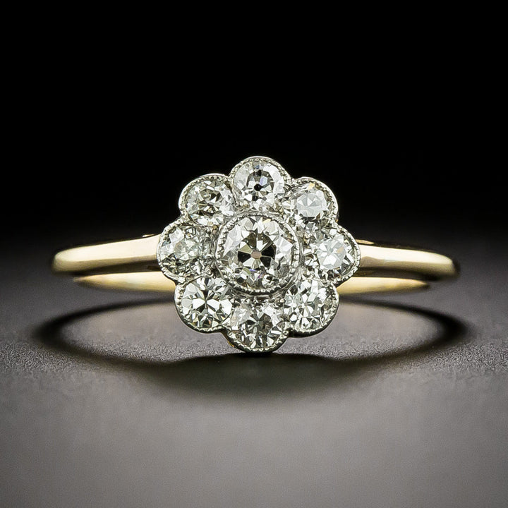 Edwardian Diamond Flower Ring