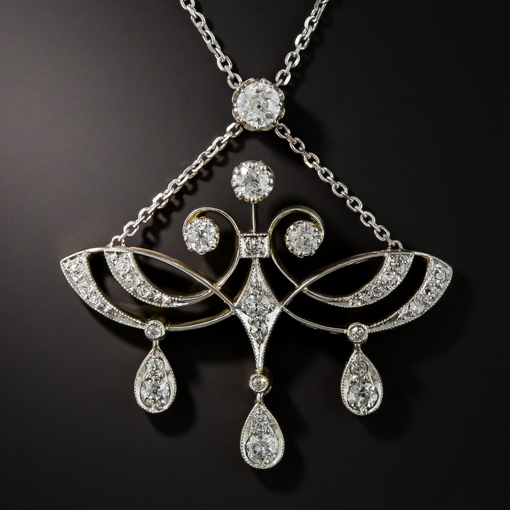 Edwardian Diamond Lavaliere - 1