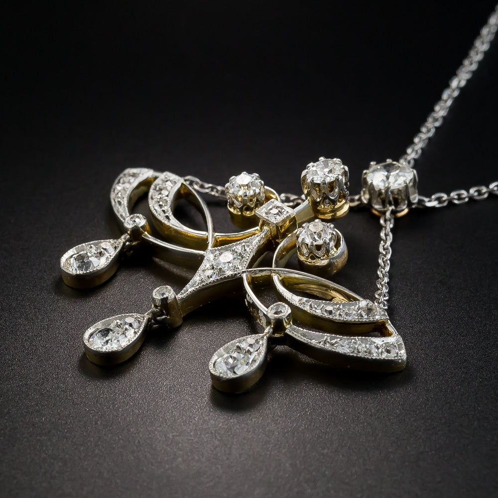 Edwardian Diamond Lavaliere - 2