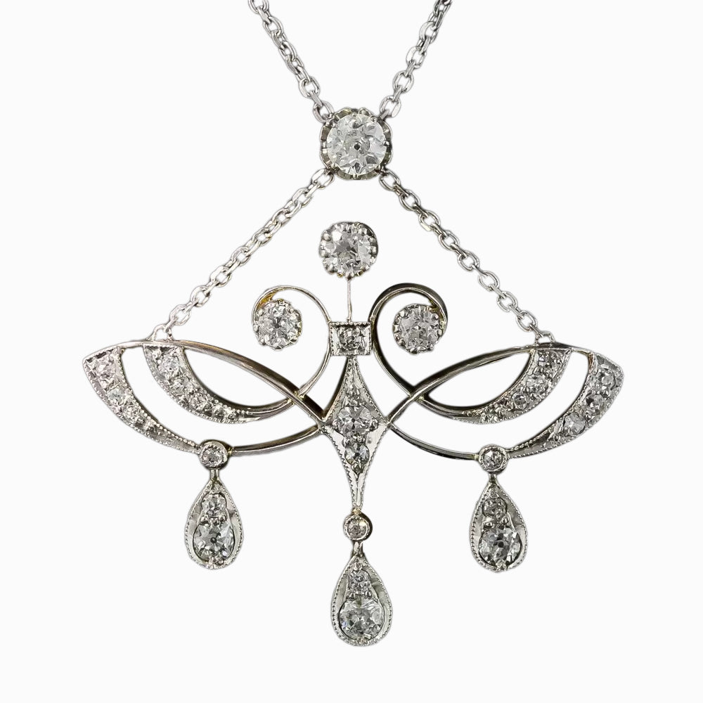 Edwardian Diamond Lavaliere - 3