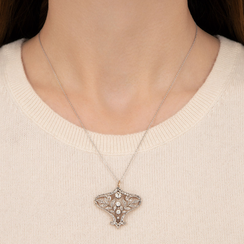 Edwardian Diamond Lavaliere - 3