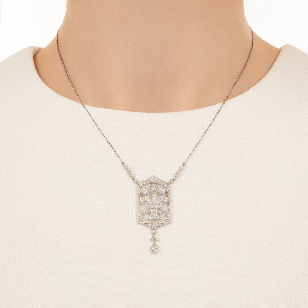 Edwardian Diamond Lavaliere - 3