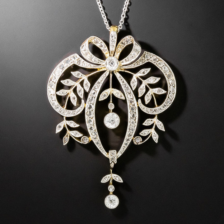 Edwardian Diamond Lavalière Necklace