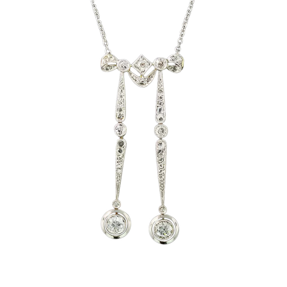 Edwardian Diamond Negligee Necklace - 2